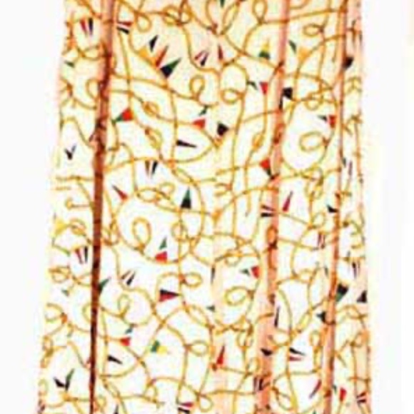 MAXI SKIRT, 1966, YACHT FLAGS & ROPE, MULTICOLOUR ON WHITE, MISSES 16, HEAVIER - Picture 1 of 2